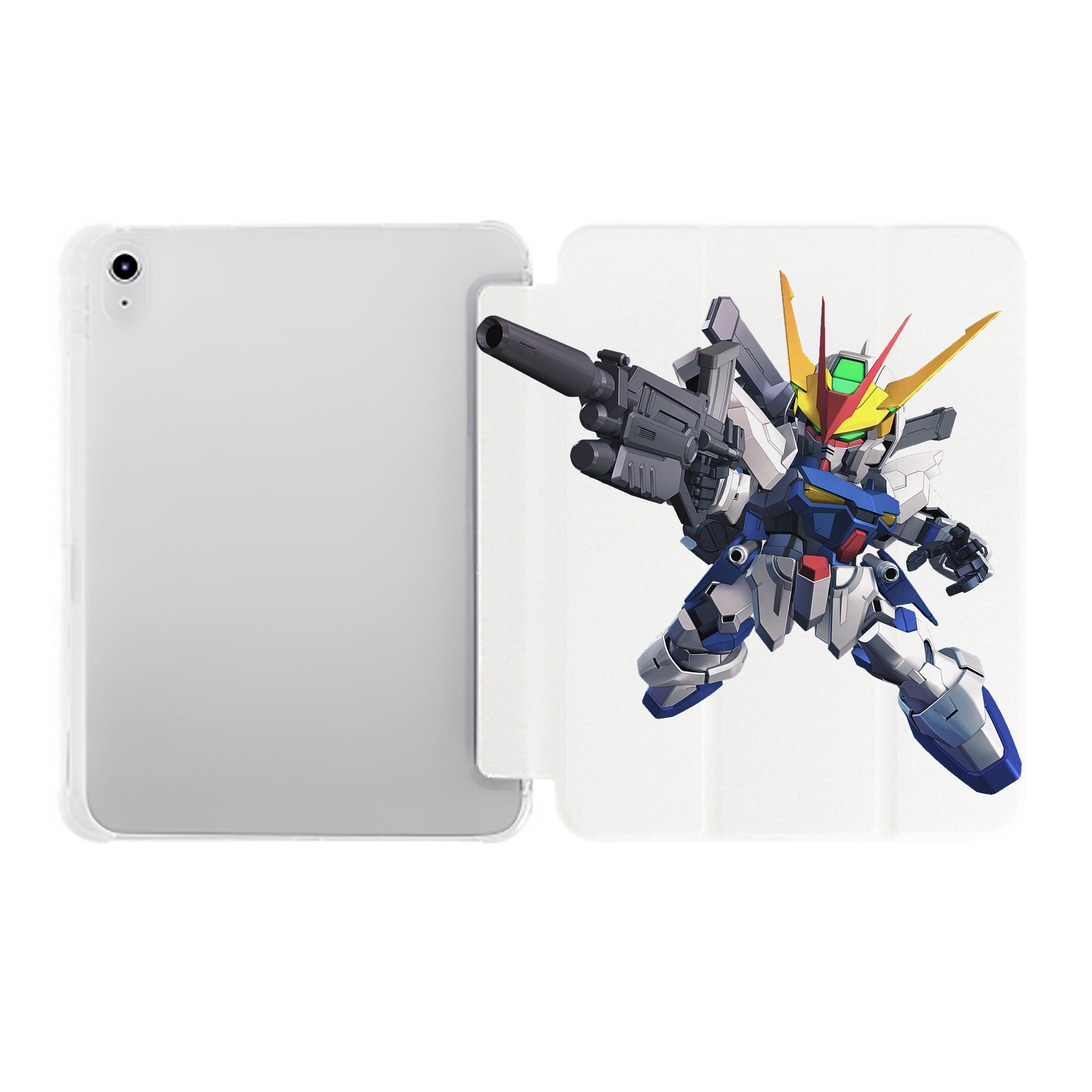 （画像用） 機動戦士ガンダム Mobile Suit Gundam IPad ケース ペン収納付き 三つ折りスタンド PUレザー×シリコン 対応機種9.5/10.5/10.9インチ